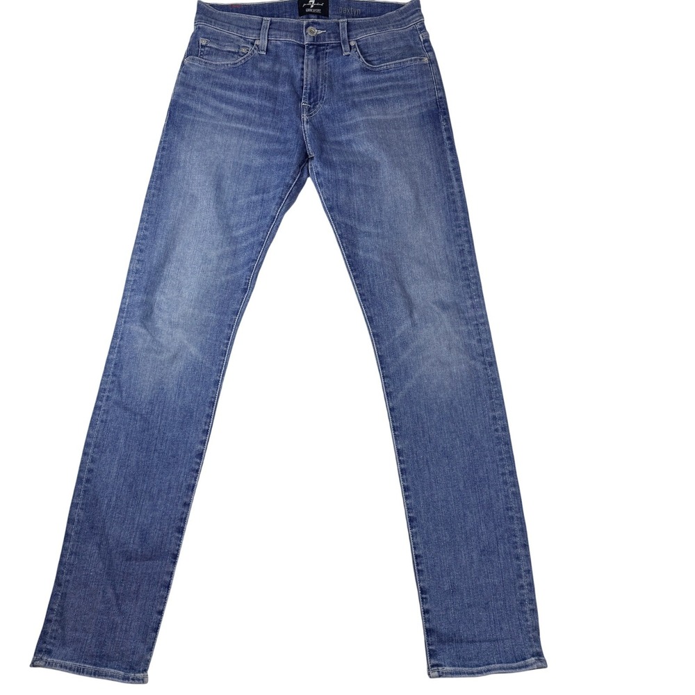 7 For All Mankind Paxtyn Jeans Mens 31 x 33 Blue Excellent Luxe Sport Skinny Fit